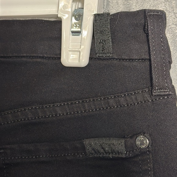 7 for all man kind jeans  Kimmie crop jeans Black Jeans size 24 - Picture 3 of 9